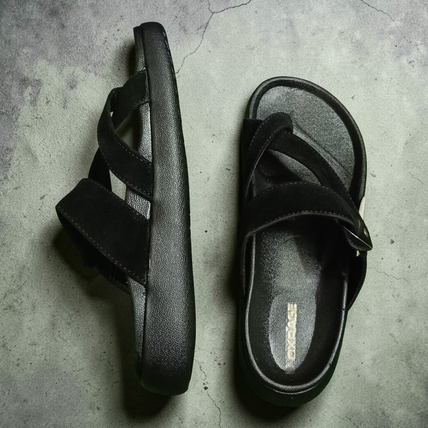 Zara Mens Formal Sandals Full BLACK