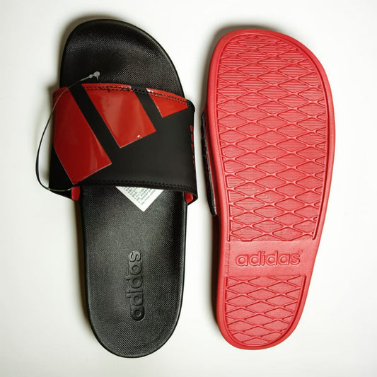 Addidas Red and Black Premium Sliders