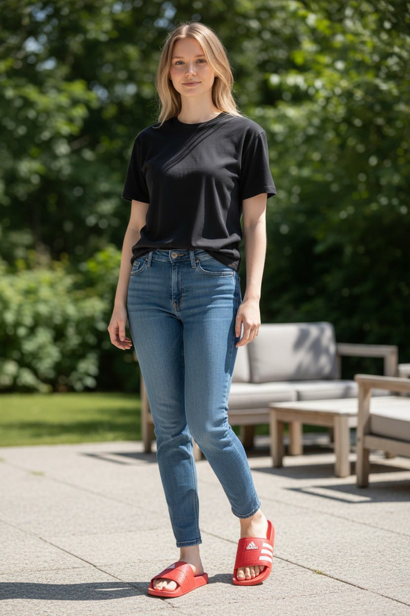 Addidas Premium Red Sliders