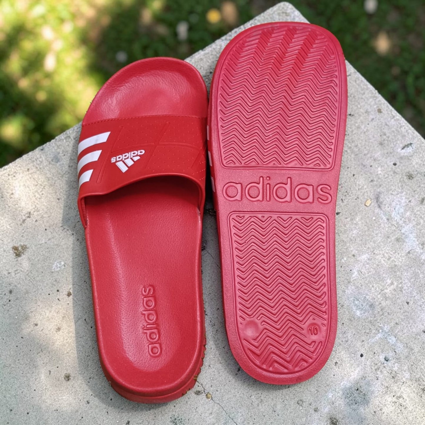 Addidas Premium Red Sliders
