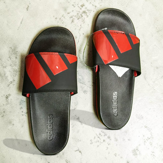 Addidas Red and Black Premium Sliders
